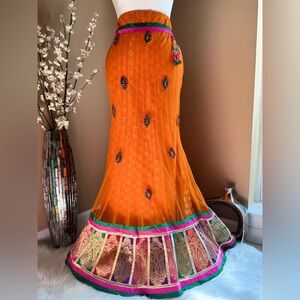 Embellished Lehenga Mermaid Party Maxi Skirt